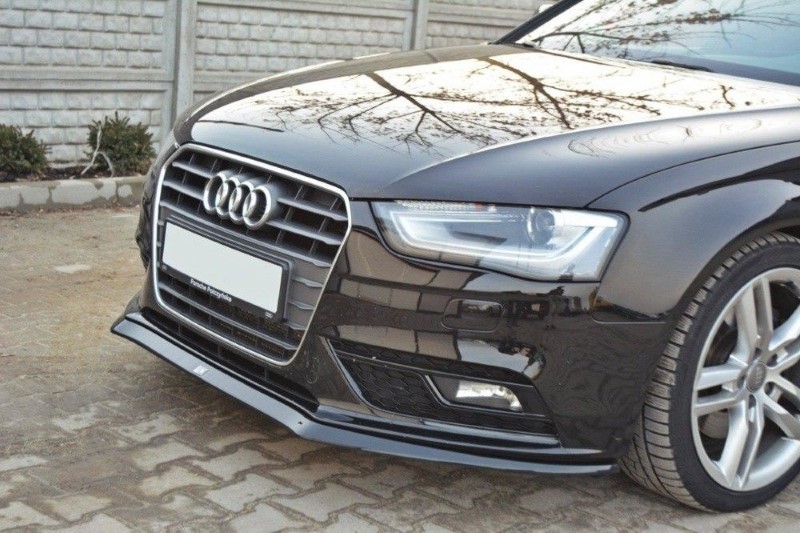Voorspoiler Audi A4 B8 FL V.2 Glanzend Zwart