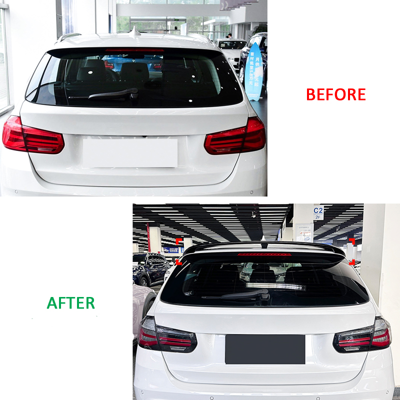 Dakspoiler (Spoiler Cap)  BMW 3-Serie F31 Touring 2012-2019 (ABS Glanzend zwart)