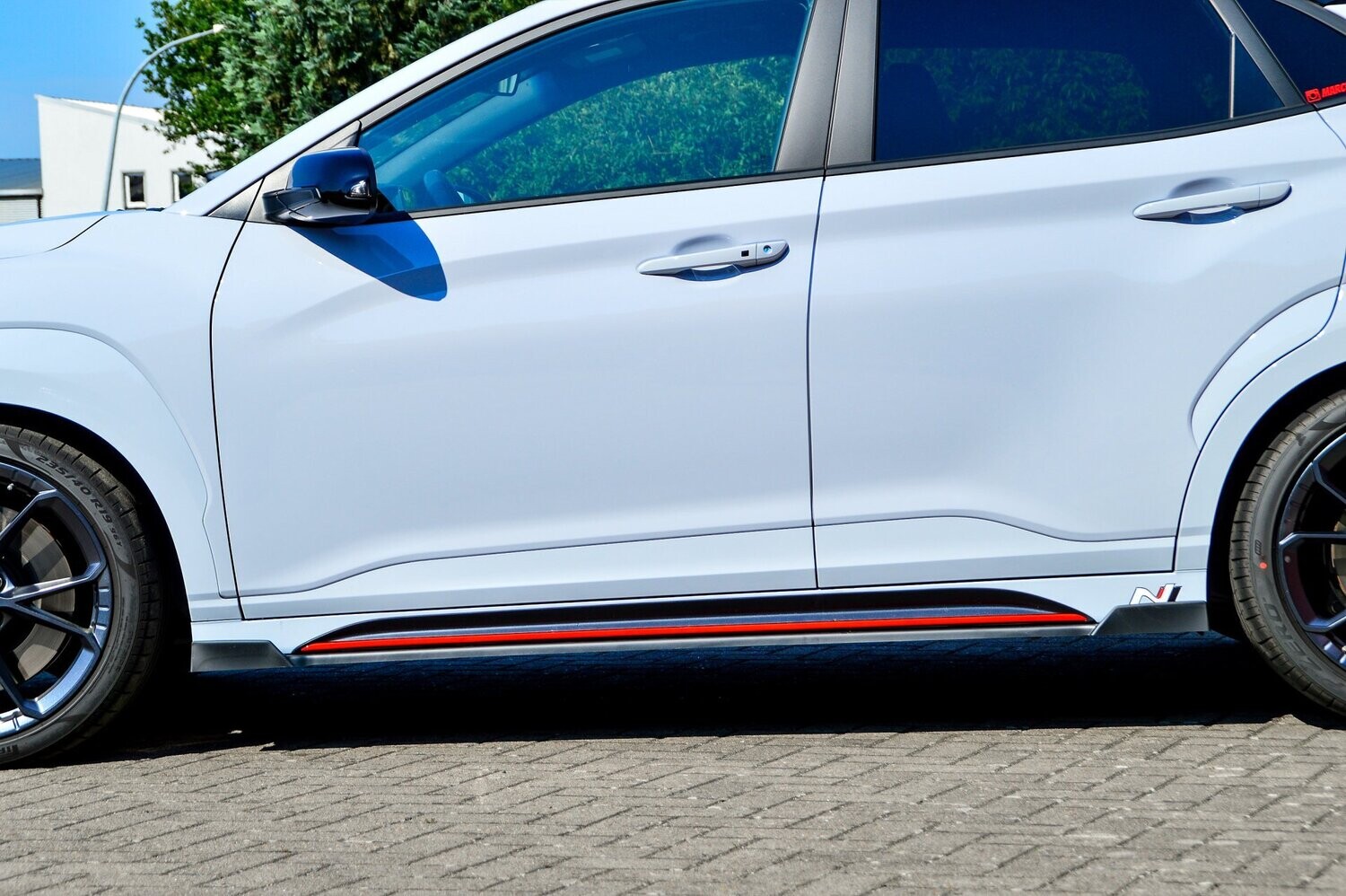 Zijskirts met vleugel voor + achter Hyundai Kona N + N-Line
