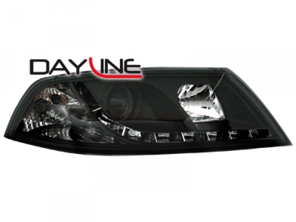 Koplampen Skoda Octavia 05-09 DRL look Devil Eyes zwart