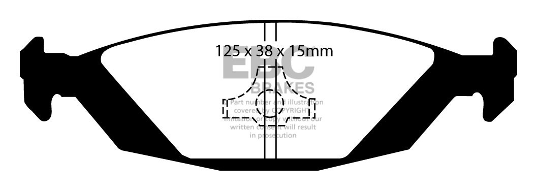 EBC Brakes SAAB 900 2.0 Turbo 88-92 Remblokken achterzijde green