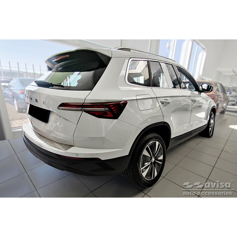 RVS Achterbumperprotector  Skoda Karoq Facelift 2022- + Sportline Facelift 2022- 'Ribs'