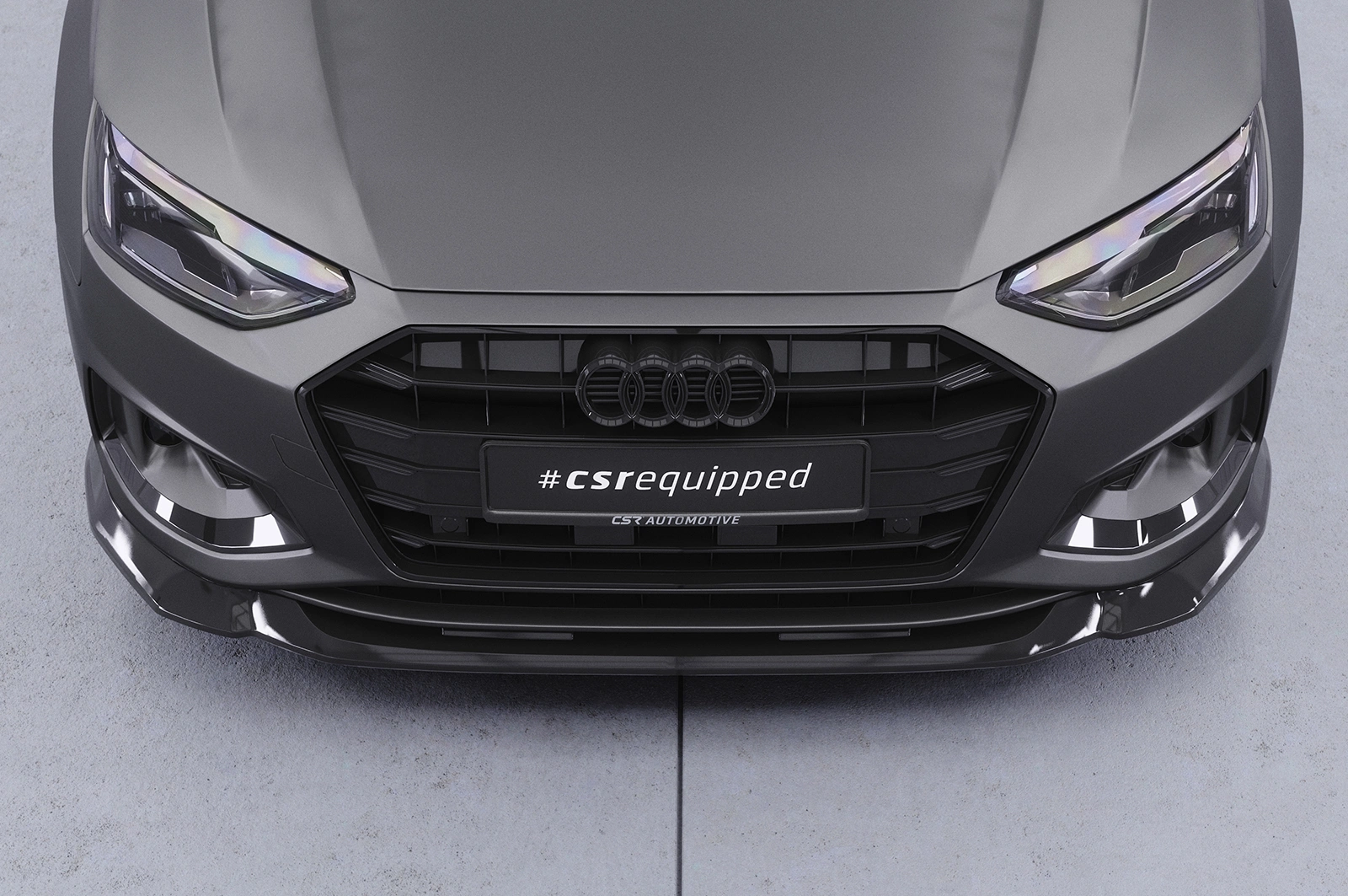 Voorspoiler Audi A4 B9 (Typ 8W) Facelift Glans Zwart – CSR Automotive