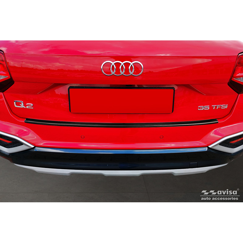 Zwart RVS Achterbumperprotector  Audi Q2 Facelift 2020-