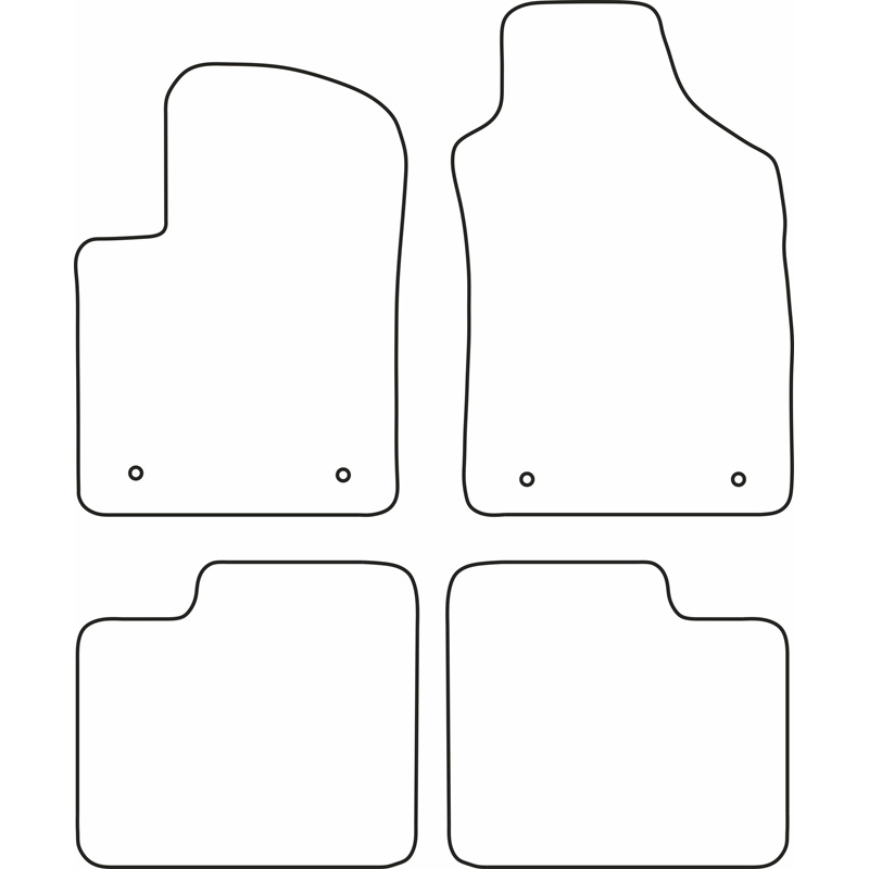 Automatten Velours  Fiat 500 2015-