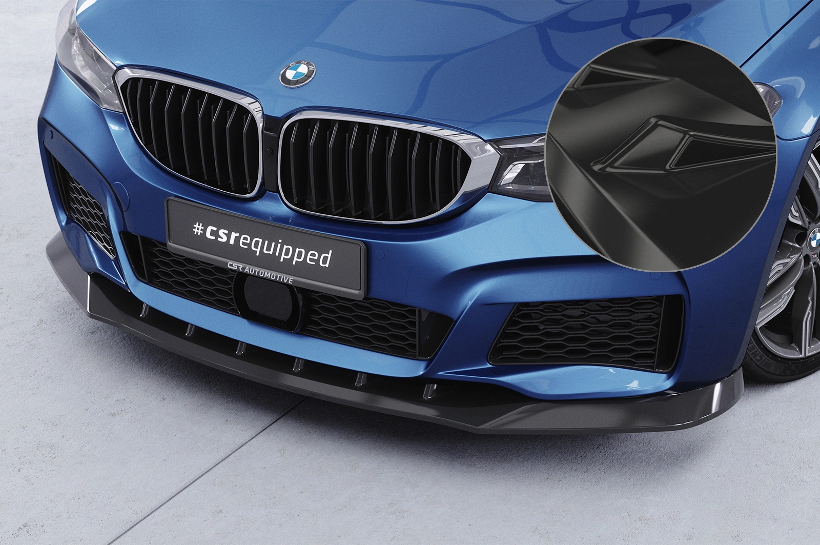 Voorspoiler BMW 6er G32 glans zwart