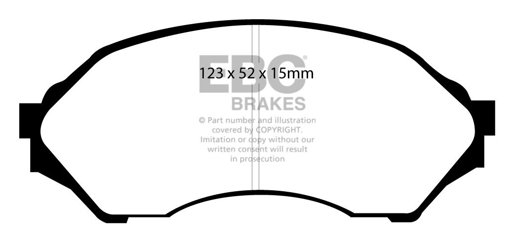 EBC Brakes FIAT 124 1.4 68-74 Remblokken achterzijde greenstuff