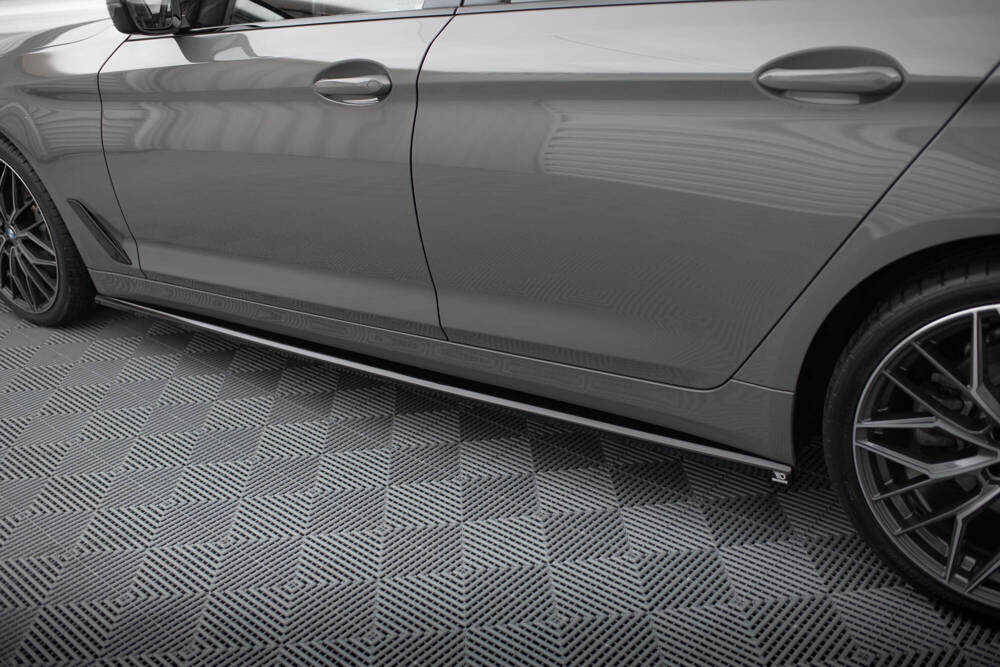 Zijskirts BMW 5 Serie FL Maxton Glans Zwart