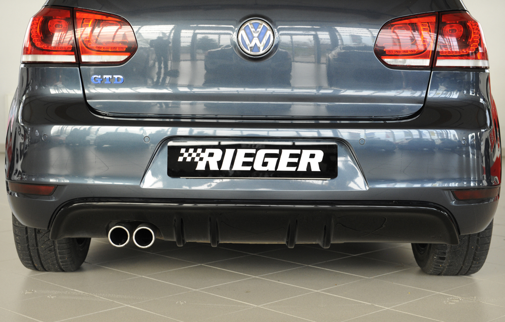 Diffuser Volkswagen Golf 6 GTD Rieger Glans Zwart