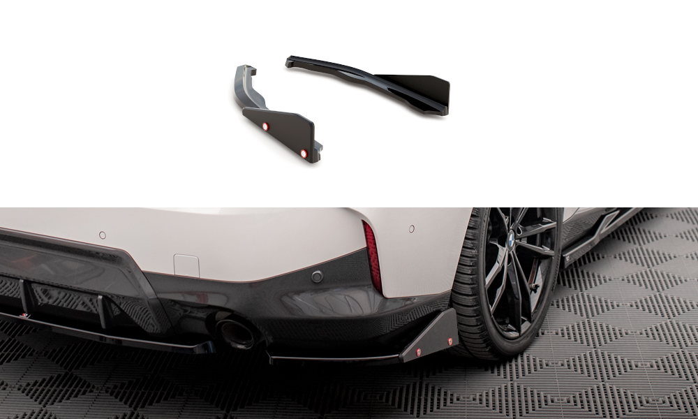 Zijdiffuser V.2 met Canards BMW 2 Serie G42 Coupe M Pakket Maxton Glans Zwart
