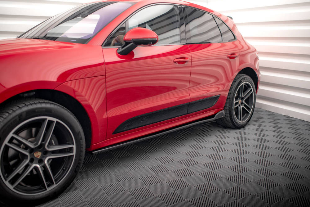 Zijskirts Porsche Macan MK1 FL Maxton Glans Zwart