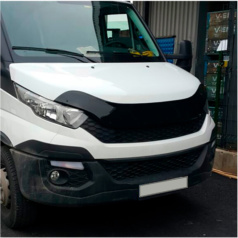 Motorkapbeschermer (steenslagcover)  Iveco Daily 3e Gen. 2014- - Glanzend zwart