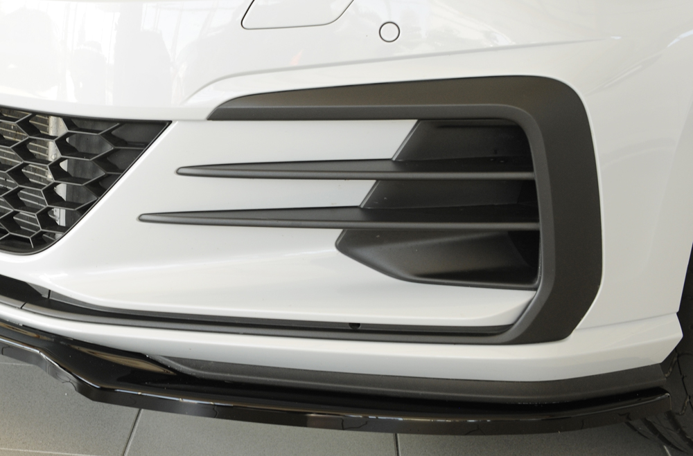 Voorspoiler Volkswagen Golf 7 FL GTI GTD GTE Rieger Glans Zwart