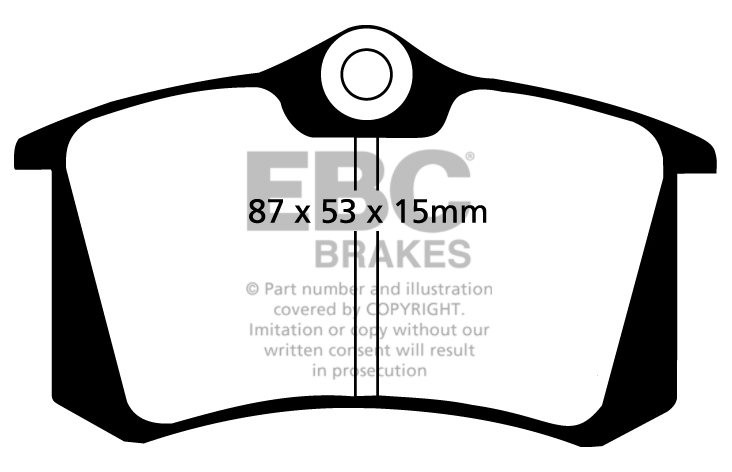 EBC Brakes VW Golf II 1.8 GTi 16v 84-89 Remblokken achterzijde g