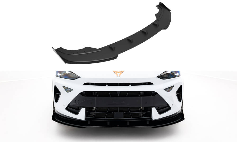 Street Pro Voorspoiler + Flaps Cupra Formentor MK1 Facelift Maxton Glanzend zwart