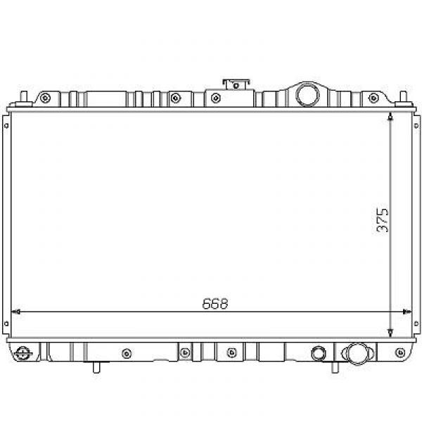 Radiator COLT/LANCER 92-96 375x668 1.6I-16V +/-AC