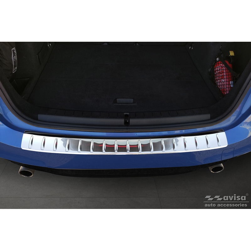 RVS Achterbumperprotector  BMW 2 Active Tourer F45 2013-2021 met M-Pakket 'Ribs'