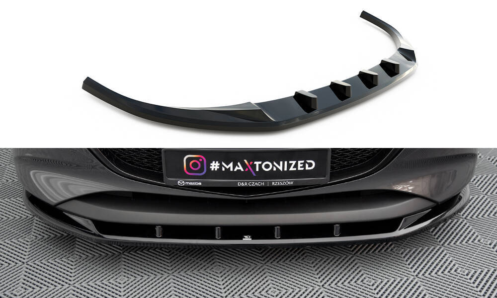Voorspoiler V.1 Mazda 3 Mk4 Maxton Glans Zwart