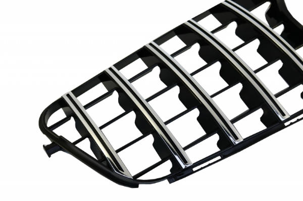 Grill Mercedes C-klasse W204 S204 GT Look Panamericanan Chroom Zwart