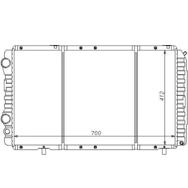 Radiator FIAT DUCATO 94->> 700 x 412 x35 1.9 TD + 2.5 D