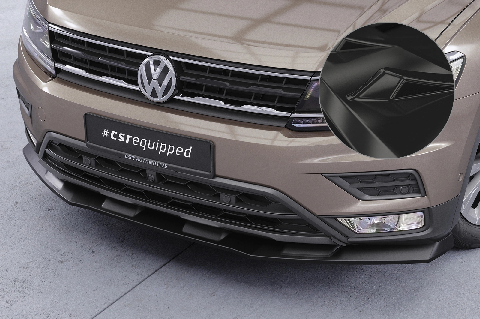 Voorspoiler VW Tiguan 2 (Typ AD) Basis glans zwart 2016–06/2020