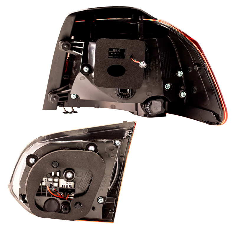 Set R-Look LED Achterlichten  Volkswagen Golf VI 2008-2012 excl. Variant - Rood/Helder/Rookgrijs - incl. Dynamic Running Light