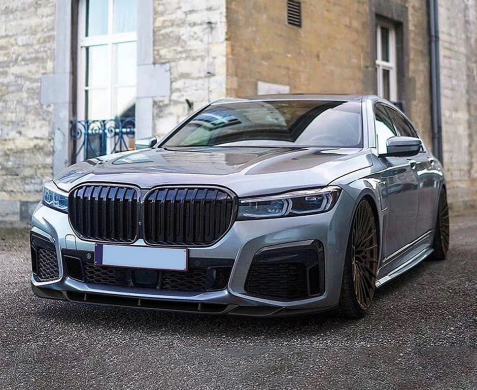 Voorspoiler BMW 7 Series G12 LCI (02.2019-verder) Piano Zwart