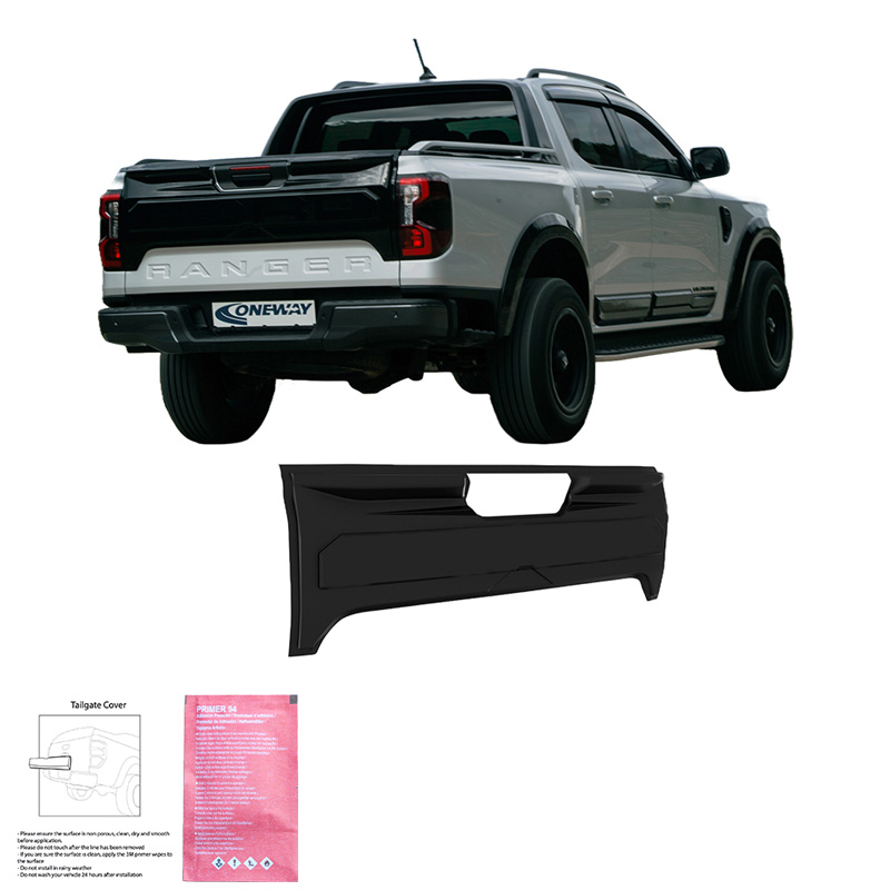 Achterklepcover  Ford Ranger T9 2022- - Matzwart