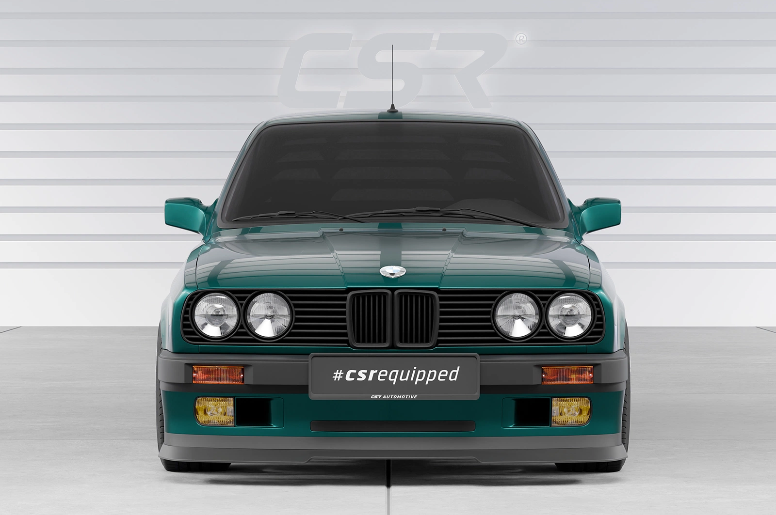 Voorspoiler BMW 3er E30 Coupe glans zwart
