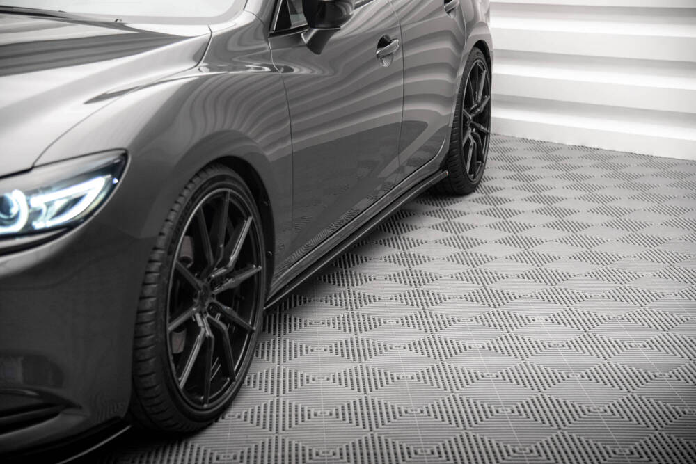Zijskirts V.2 Mazda 6 Mk3 FL Maxton Glans Zwart