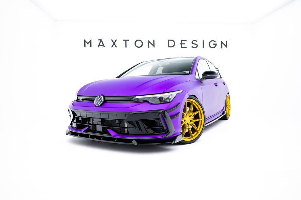 Voorspoiler V.3 + Flaps Volkswagen Golf R Mk8 Facelift Maxton