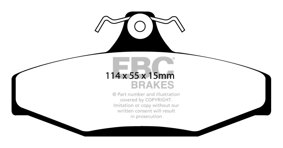 EBC Brakes SSANGYONG Musso 2.9 D 94-97 Remblokken achterzijde