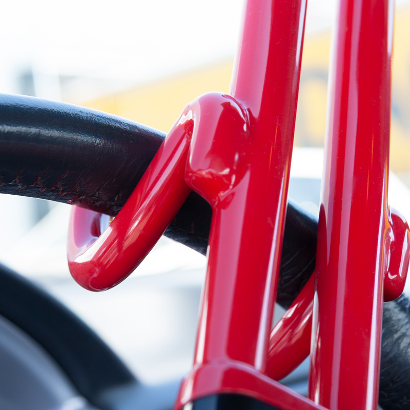 Universeel anti-diefstal stuurwielslot 'Heavy Duty' - Rood