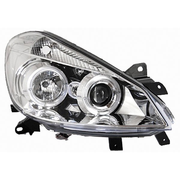 Koplampen Renault Clio 3 05-.. Angel Eyes chroom