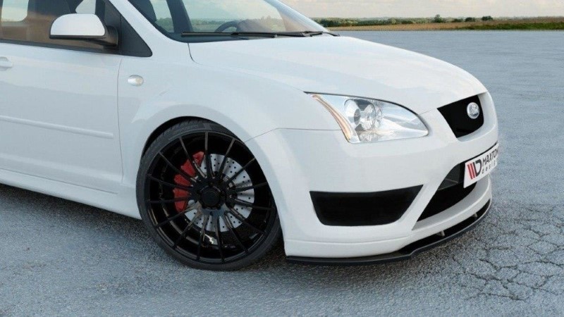 Voorspoiler Ford Focus ST Mk2 V.1 Glanzend Zwart