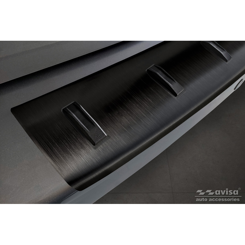 Zwart RVS Achterbumperprotector  Citroën Space Tourer & Jumpy 2016- / Peugeot Traveller & Expert 2016- / Toyota Proace Verso 2016- / Opel Vivaro & Zafira Life 2019- 'STRONG EDITION'