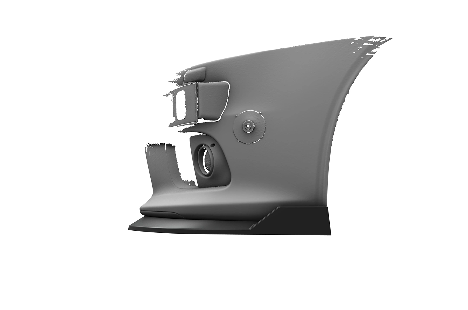 Voorspoiler Mitsubishi Lancer Evolution X glans zwart