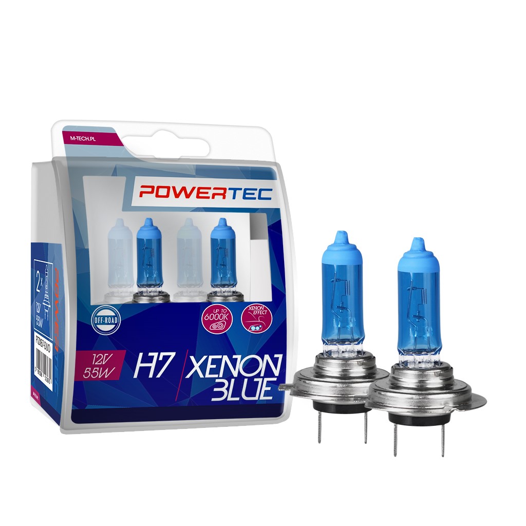 H7 lampen XenonBlue 12V DUO Mtech Powertec