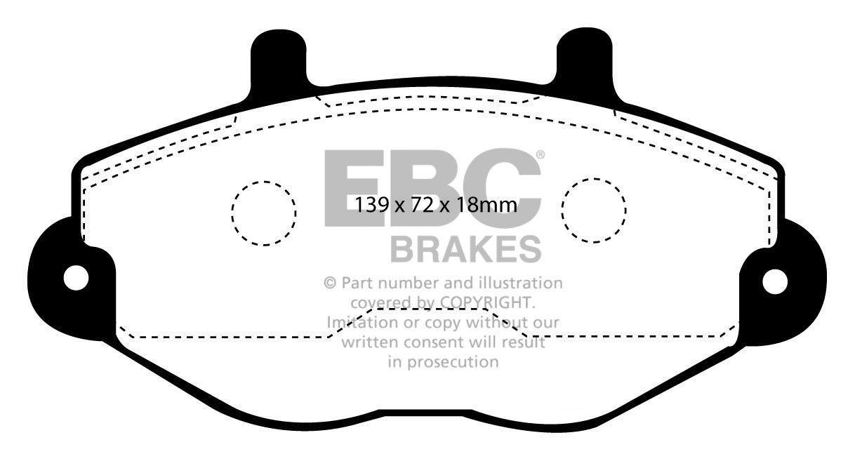EBC Brakes FORD BEDRIJFSWAGEN Transit 150 91-95 Remblokken voorz