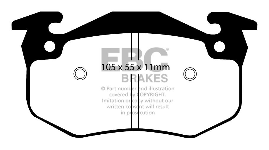 EBC Brakes RENAULT 19/Chamade 1.8 92-96 Remblokken achterzijde g