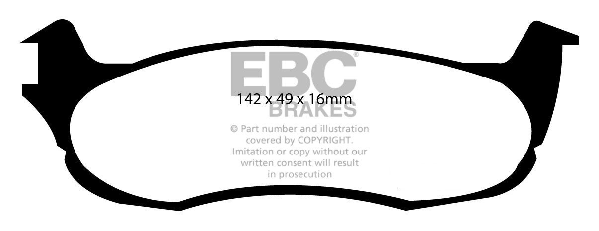 EBC Brakes LINCOLN Blackwood 5.4 2001-2003 Remblokken achterzijd