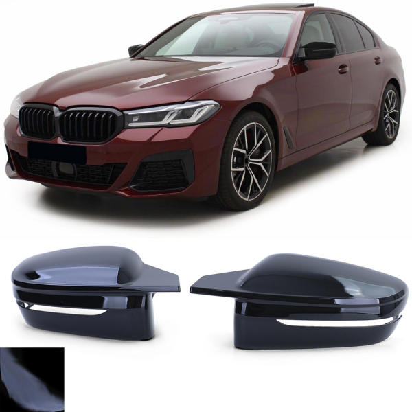 Spiegelkappen BMW G30 G31 G11 G12 G14 G15 G16 Glans Zwart