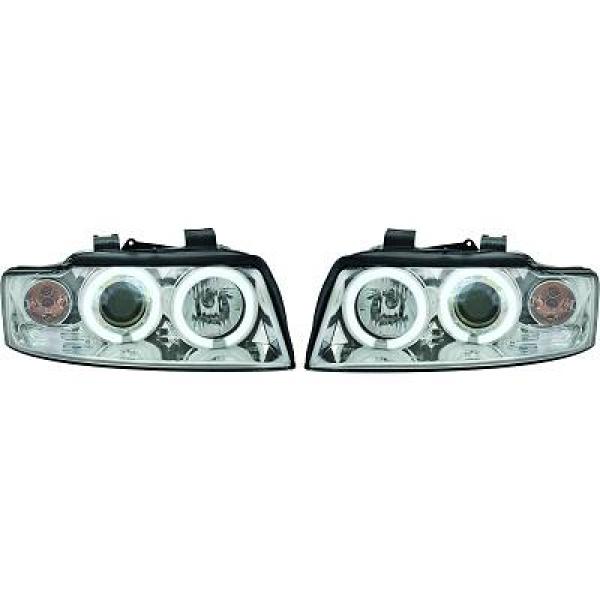 Koplampen Audi A4 8E 01-04 CCFL Angel Eyes Chroom