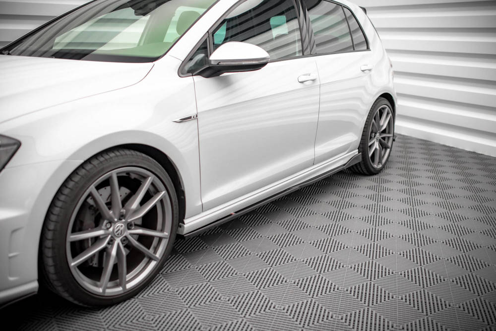 Zijskirts VW Golf 7 R Maxton Glans Zwart V.2