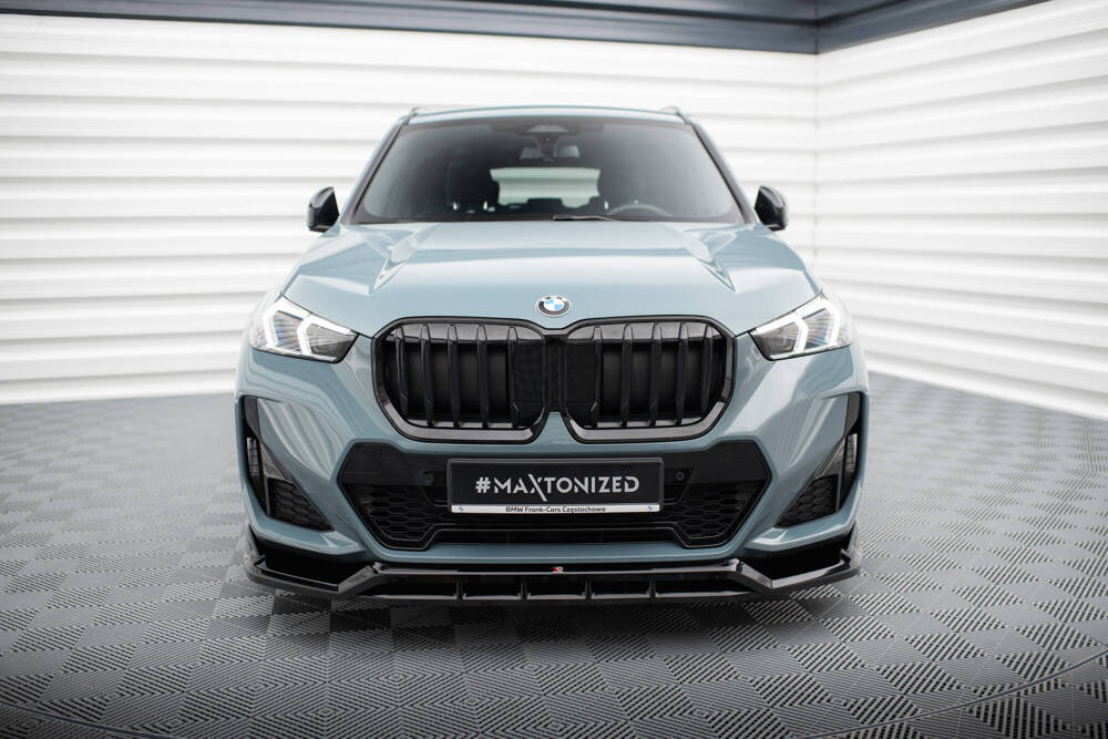 Voorspoiler BMW X1 M Pakket U11 Maxton Glans Zwart