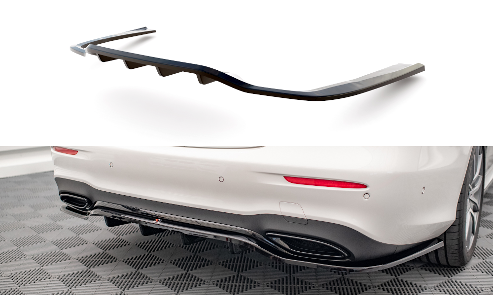 Diffuser Mercedes E Klasse W213 FL AMG Line Maxton Glans Zwart