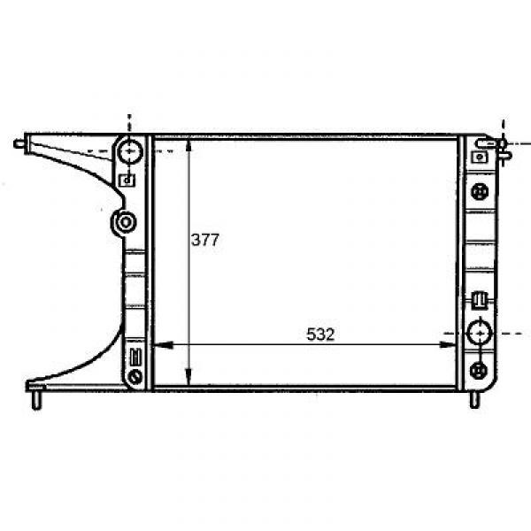 Radiator OPEL OMEGA B 94-99 532x377 2.0I 16V