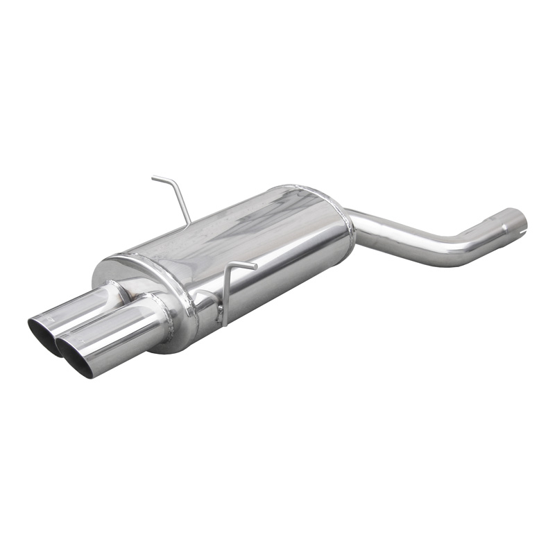 100% RVS Sportuitlaat  BMW E46 325CI (192pk) 2.5L 1998-2006 2x80mm Racing