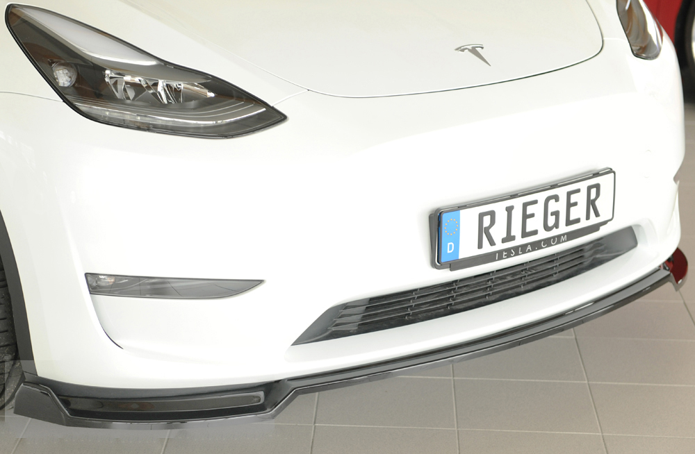 Voorspoiler Tesla Model Y Rieger Glans Zwart