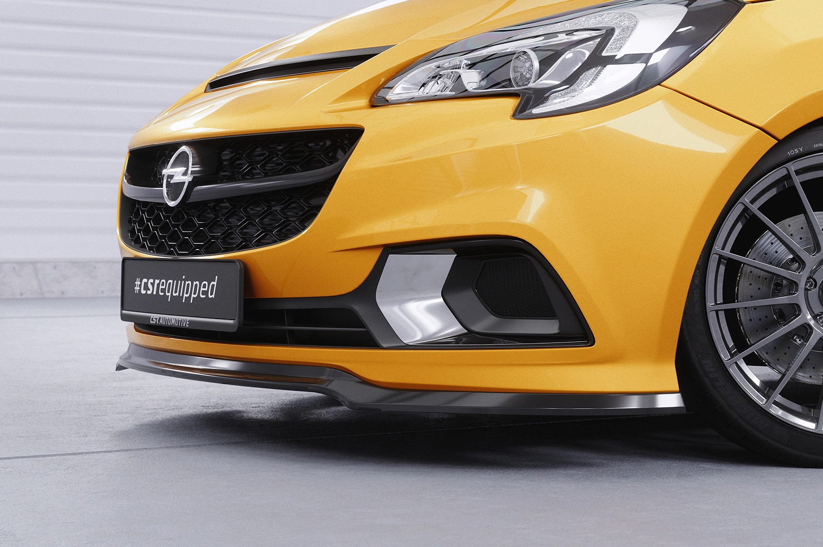 Voorspoiler Opel Corsa E OPC / GSi Glans Zwart van CSR Automotive (03/2015-06/2019)